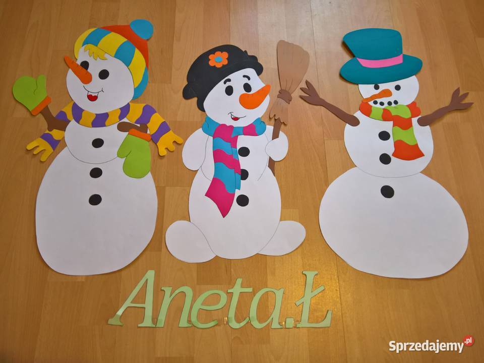 Dekoracje zimowe z brystolu dwustronne Pozostałe Garwolin