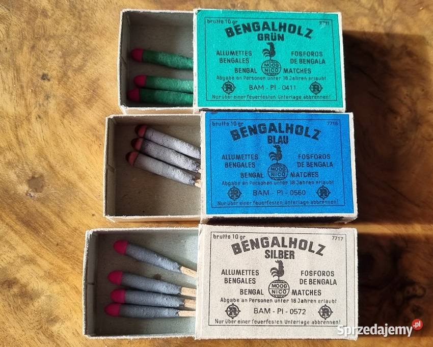 Zapałki bengalskie Bengalhlzer Riesa NRD lubuskie Zielona Góra sprzedam