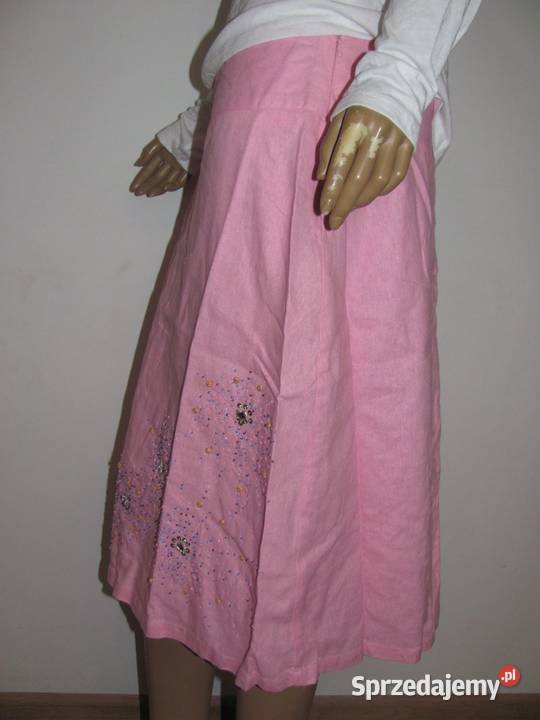 różowa lniana spódnica r L 40 atmosphere Rozmiar 40(L) Zamość