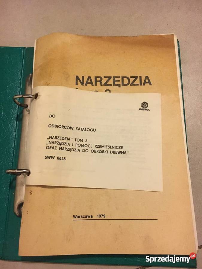 Unikatowy Katalog Narzędzi PRL 1979 Obróbka Antykwariat Ostrów Wielkopolski
