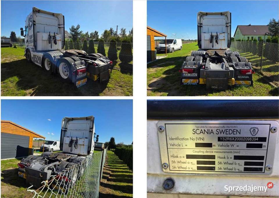 Syndyk sprzeda ciągnik siodłowy SCANIA 2014 r Wolin sprzedam