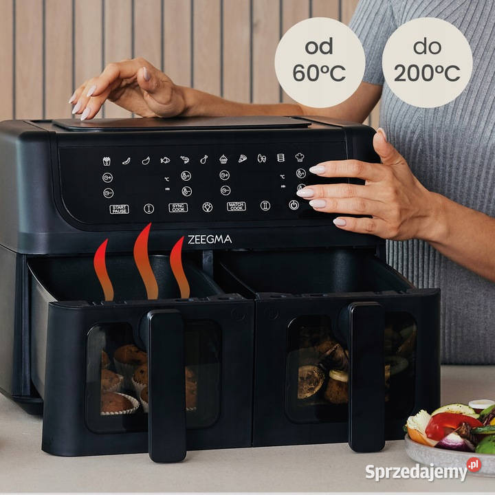 FRYTKOWNICA BEZOLEJOWA 2x 45L AIR FRYER 1700W wielkopolskie Baranowo