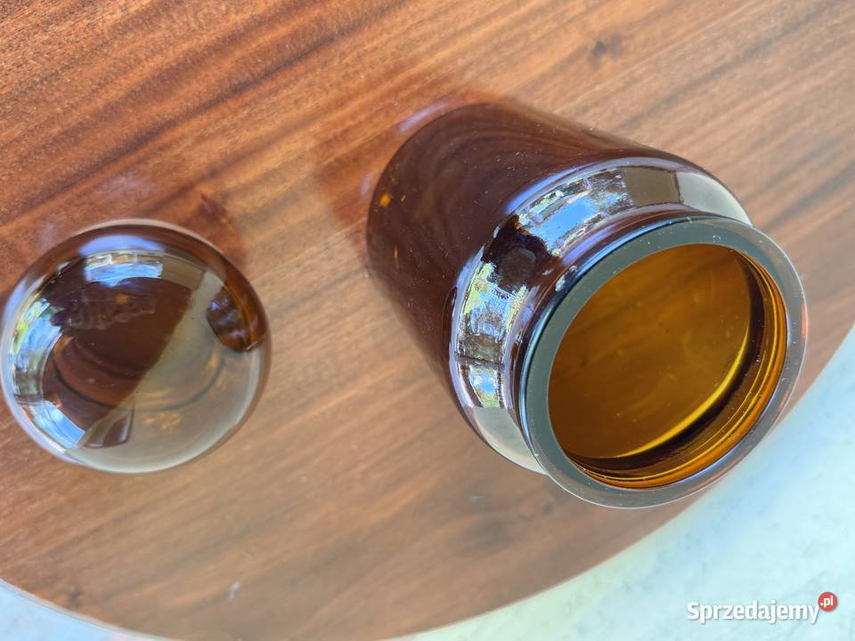 Szklany słoik bursztynowy apteczny do Garwolin