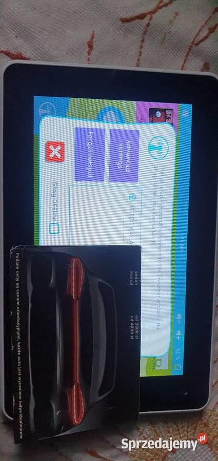 Tablet z grami wifi czytnik kart pamięci aparat