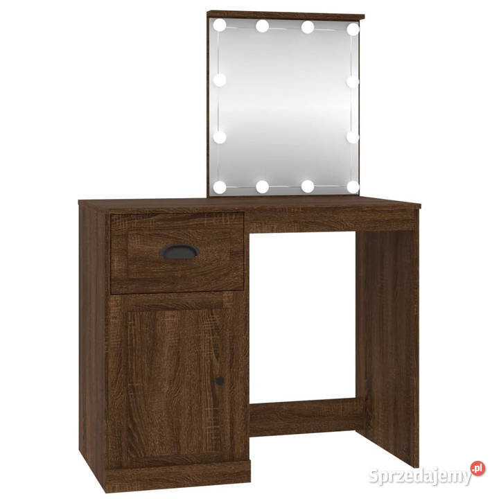 Toaletka z LED brązowy dąb 90x50x1325 WM816775