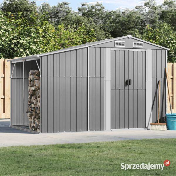 vidaXL Szopa ogrodowa szara 277x1925x179 Warszawa sprzedam