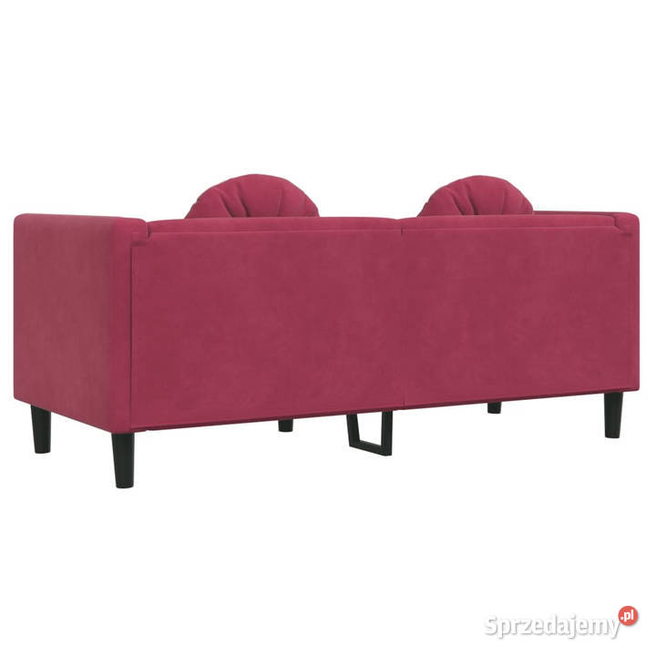 Sofa z poduszkami 2osobowa czerwone wino Warszawa