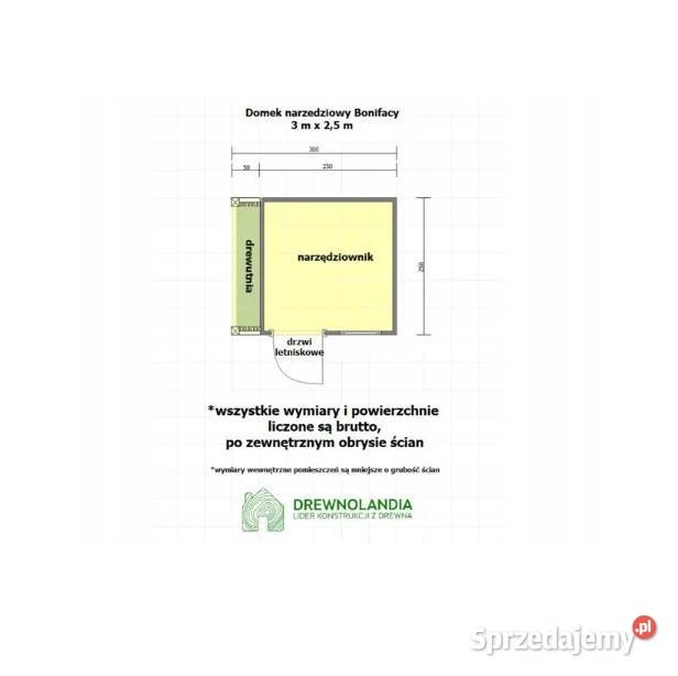 Drewniany Domek Narzędziowy Nowoczesny 3x25 Kniewo