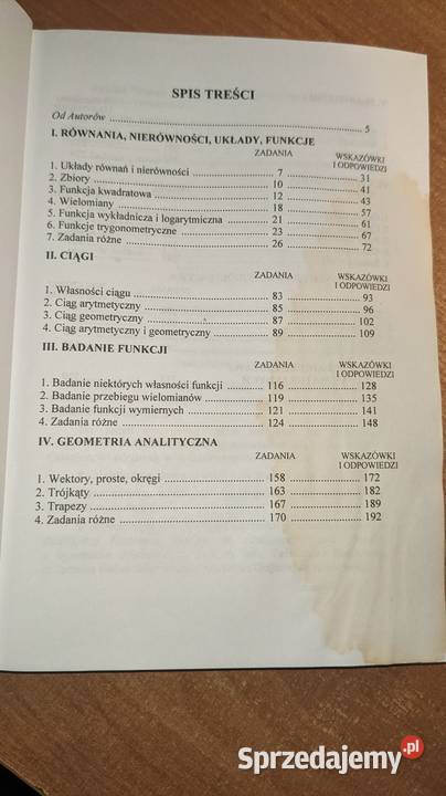 Zbiór zadańa maturalnych Podtawa rozszerzenie sprzedam
