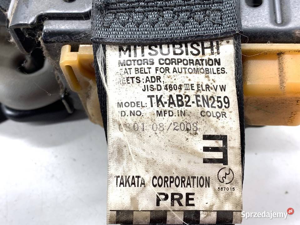 PAS BEZPIECZEŃSTWA PRAWY PRZÓD MITSUBISHI