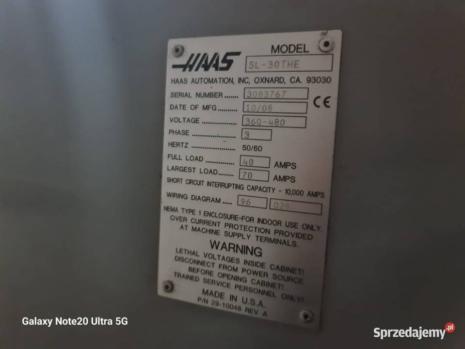 Tokarka cnc haas sl 30 the Produkcja