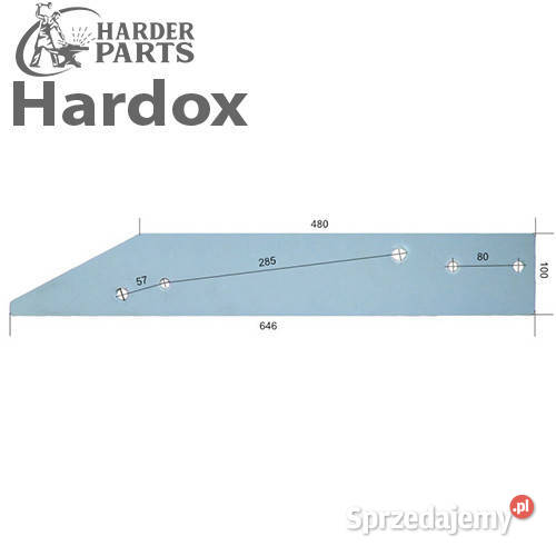 Płoza długa HARDOX 96094P części do pługa OVERUM Suwałki