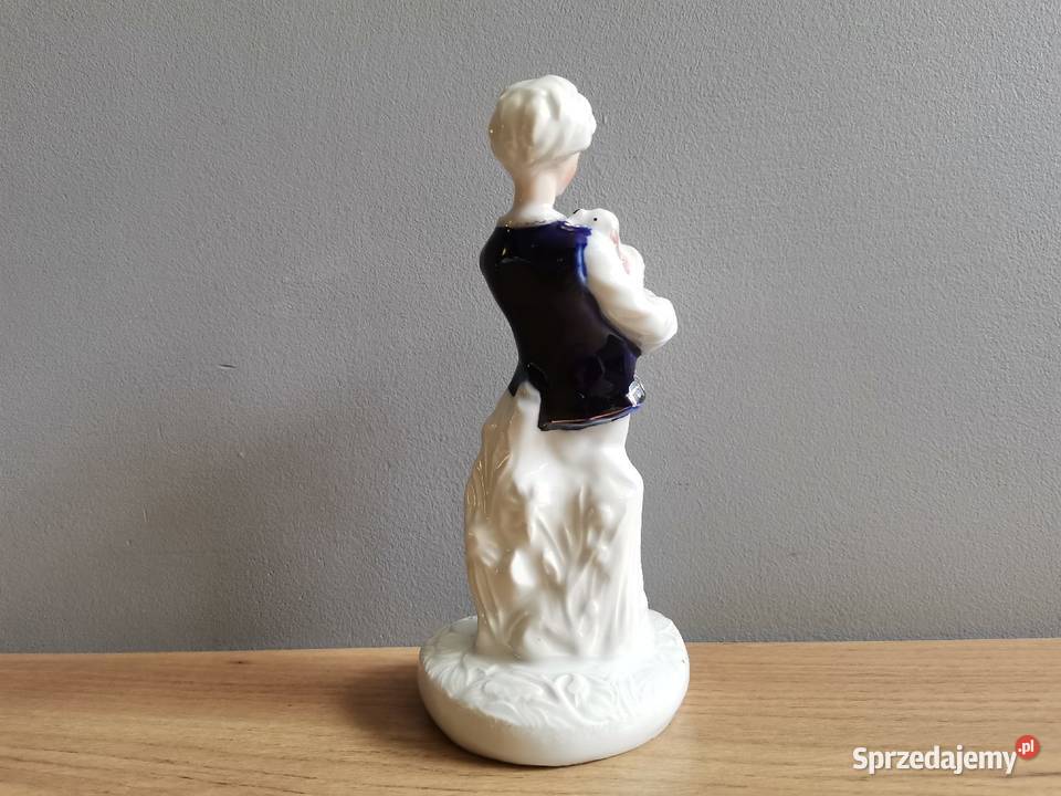 Stara figurka Chłopiec z Psem porcelana Bytom Katowice
