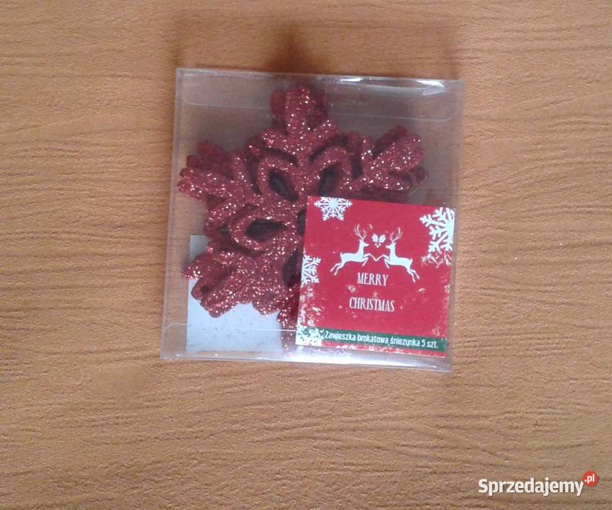 Zawieszkigwiazdki choinkowe nietłukąceWstążki czerwony łódzkie Łódź