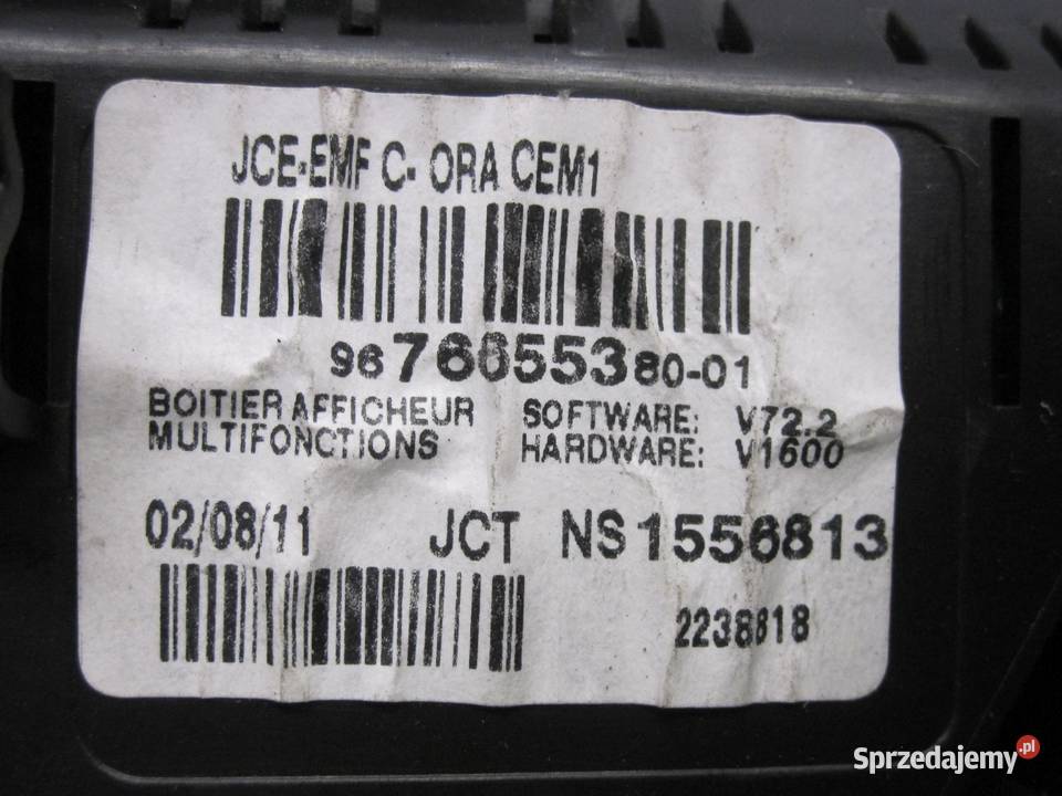 PEUGEOT 3008 wyświetlacz radia 9676655380 Nawigacje fabryczne