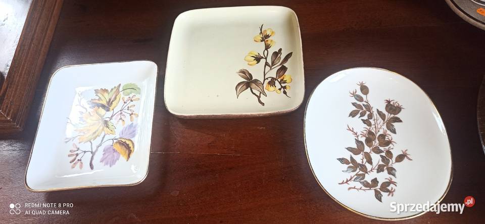 Patera porcelanowa tacka dekor ręczny liście Porcelana i szkło Gdańsk sprzedam