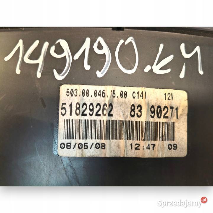 LICZNIK ZEGARY 51829262 Fiat Punto II LIFT 12 8V Chełm