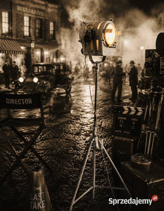 Lampa filmowa teatralna zabytek PRL loft Vintage wielkopolskie