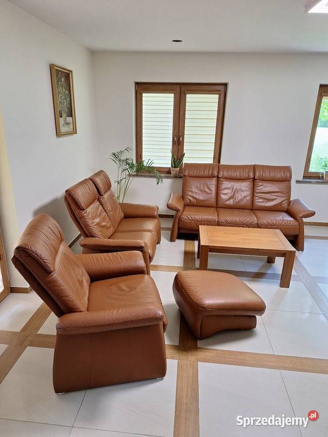Sofy skórzane skóra naturalna RELAX kolor Koniak Tarnów