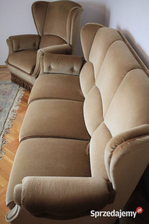 Piękny komplet wypoczynkowy trójka fotel śląskie Pszczyna