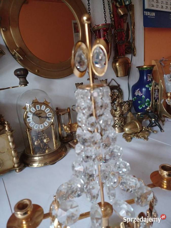 Piękny zjawiskowy świecznik mosiężny z wielkopolskie Poznań