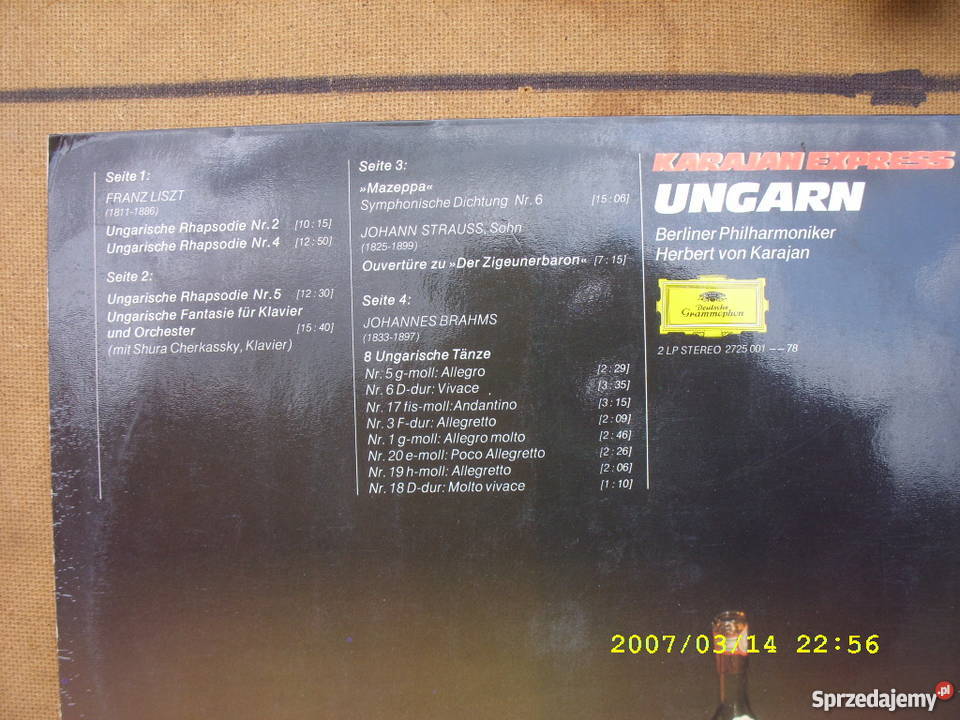 LP klasyka KARAJAN EXPRESSF LISZT J STRAUSS 2LP Wołów