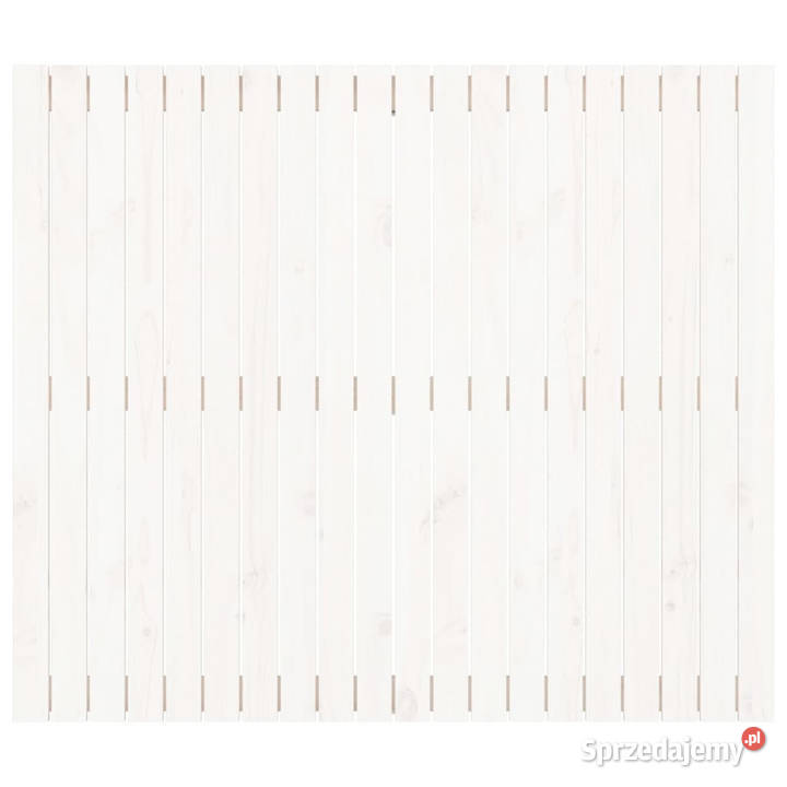 Wezgłowie łóżka białe 1275x3x110 lite drewno Warszawa