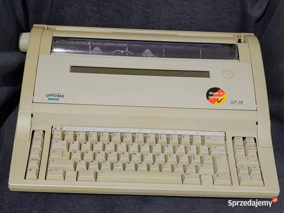 Elektroniczna maszyna do pisania Optima SP28 wielkopolskie sprzedam