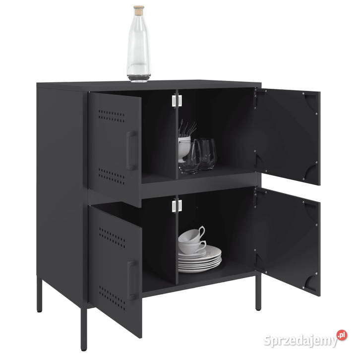 Szafka czarna 68x39x79 stal WM842952 mazowieckie Warszawa