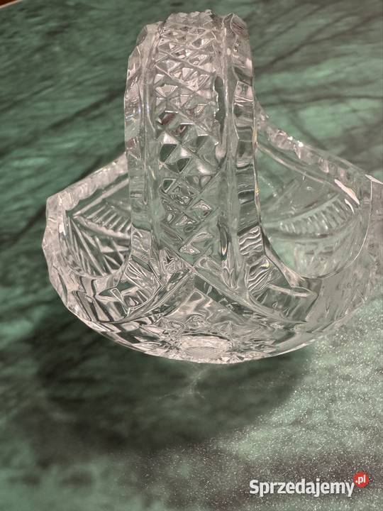 Koszyczek kryształowy z czasów PRL mały lata 80