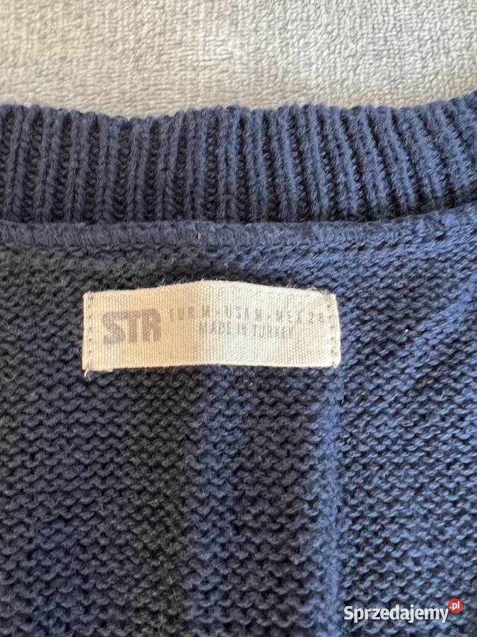 Sweter bez rękawów kamizelka granatowa niebieski Jasło sprzedam