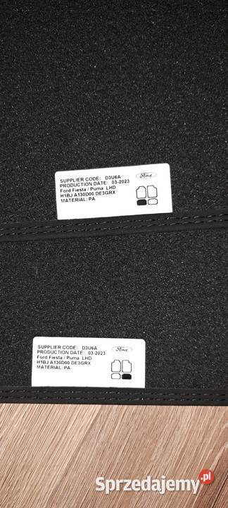 Komplet orginalnych dywaników welurowych Ford Słubice
