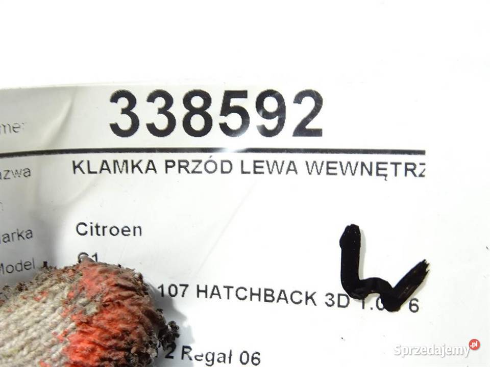 KLAMKA PRZÓD LEWA WEWNĘTRZNA CITROEN C1 podkarpackie