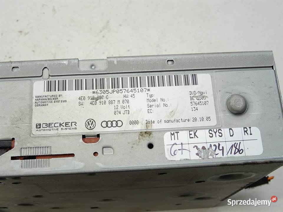CZYTNIK NAWIGACJI AUDI A6 C6 4E0910887M 0411