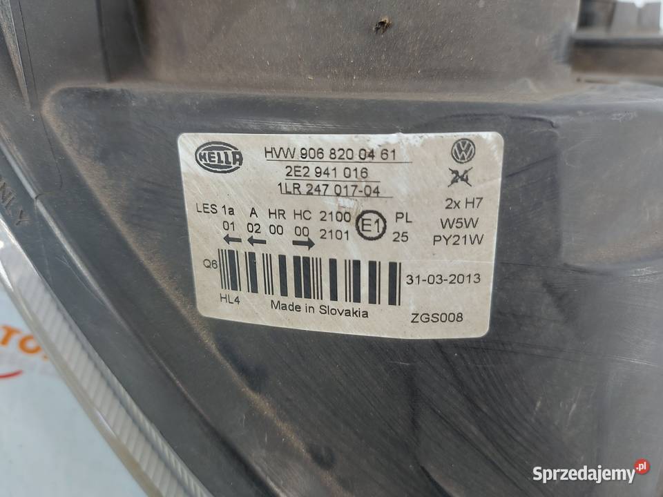 VW CRAFTER I LIFT 13r lampa prawa przód Kielce