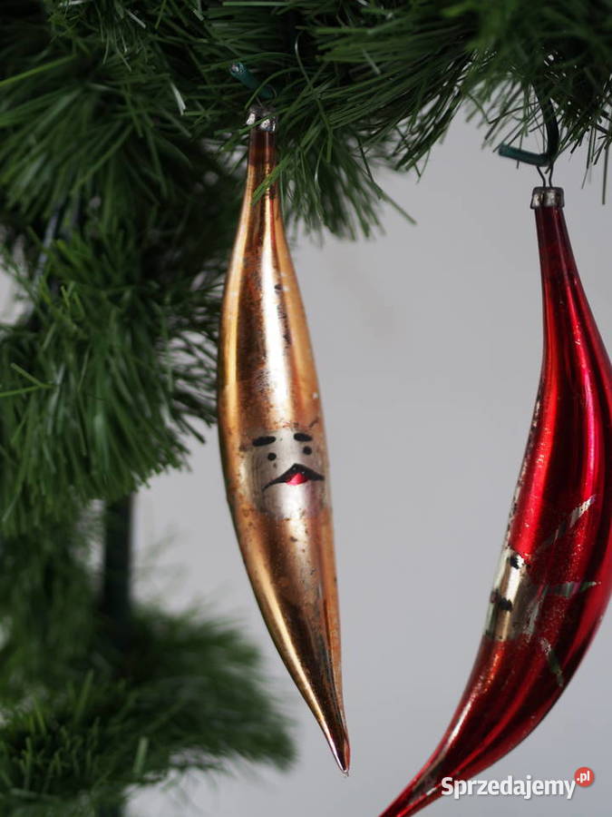 Bombki Ozdoby Choinkowe PRL zestaw 3 Antyki, Sztuka, Kolekcje Wrocław