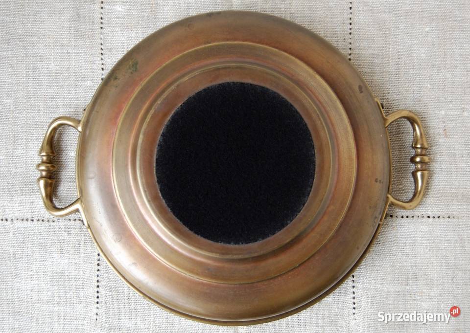 Patera mosiężna mosiądz ceramika Szwajcaria wielokolorowy Lublin sprzedam
