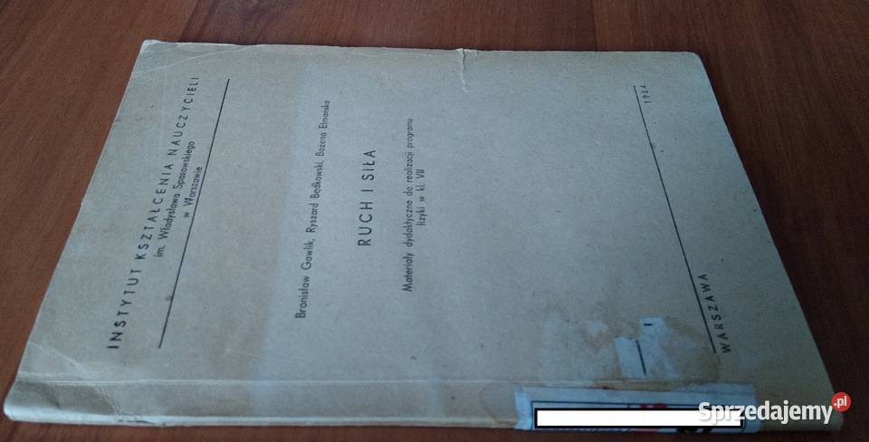 Ruch i siła materiały dydaktyczne fizyki VII Książki i Podręczniki Gdańsk
