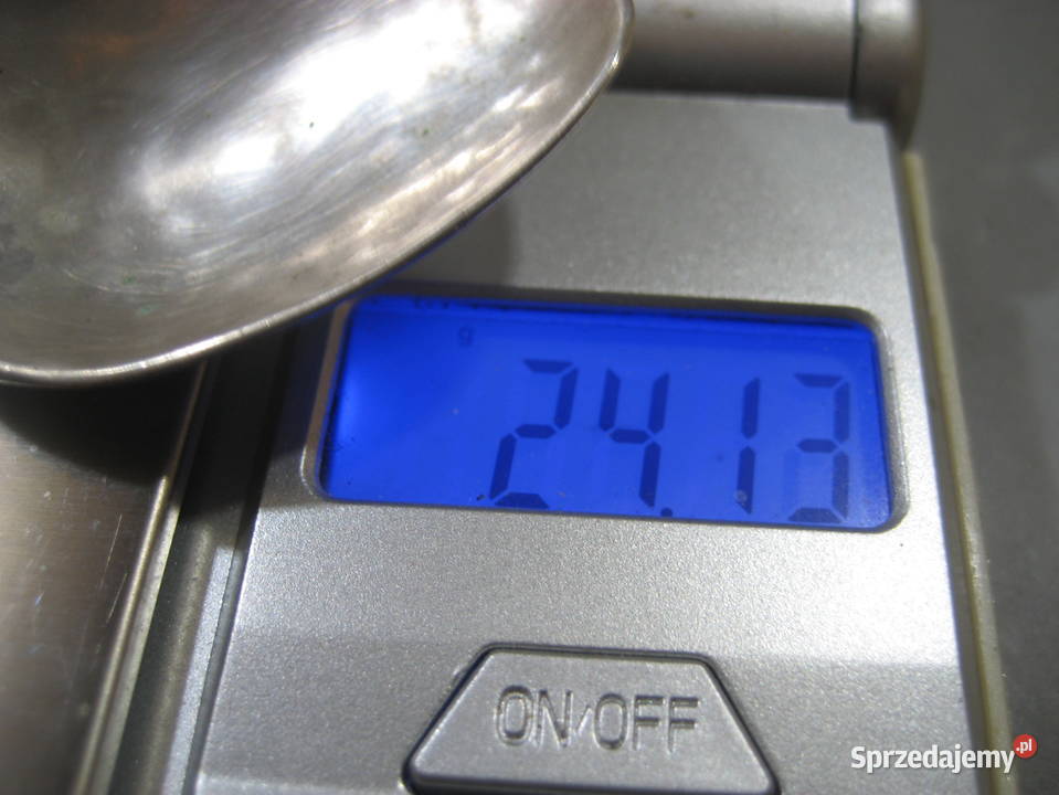 Srebrna Lyzeczka z Bursztynem mazowieckie