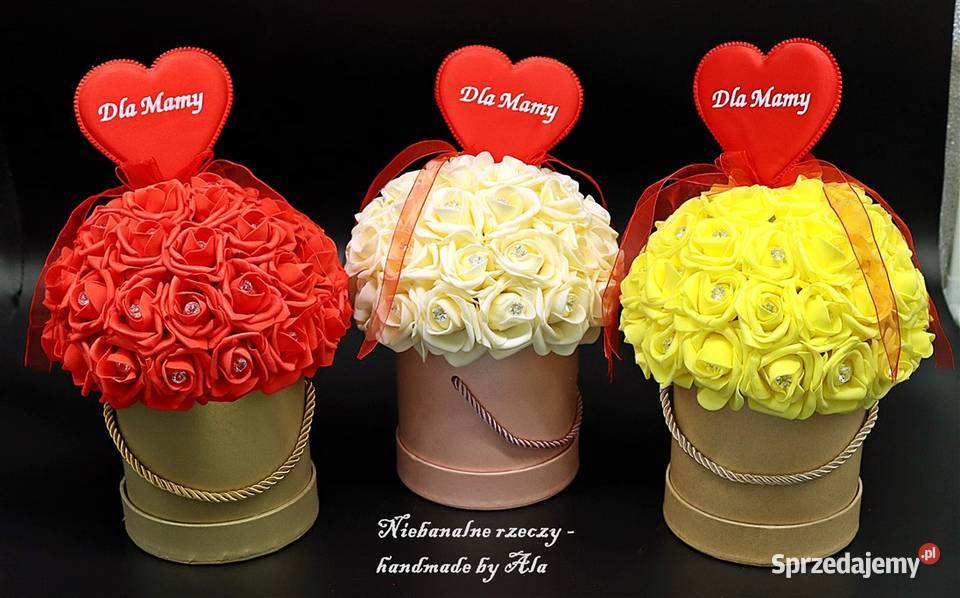 Flower box prezent Dzień Mamy Kwiaty Dzień Babci łódzkie