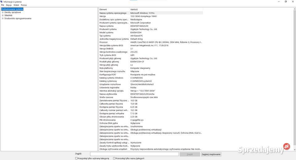 Komputer Gamingowy i59400F GTX 1660 Ti 16GB RAM Klasy Core i5 lubuskie Gorzów Wielkopolski