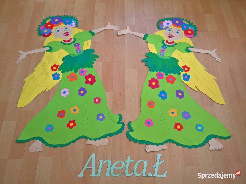 Dekoracje wiosenne dwustronne okienne z brystolu mazowieckie Garwolin