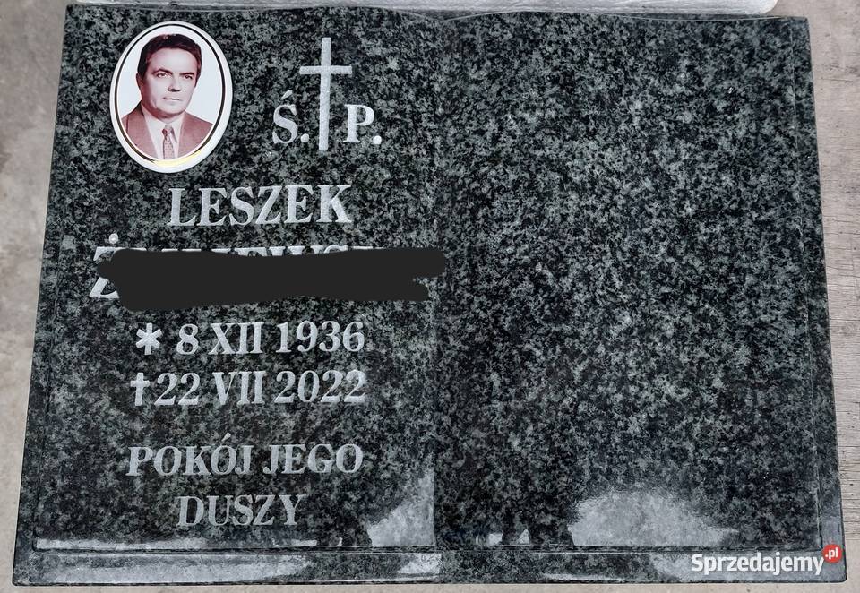 Książka granitowa tablica na nagrobek 30x40 dolnośląskie