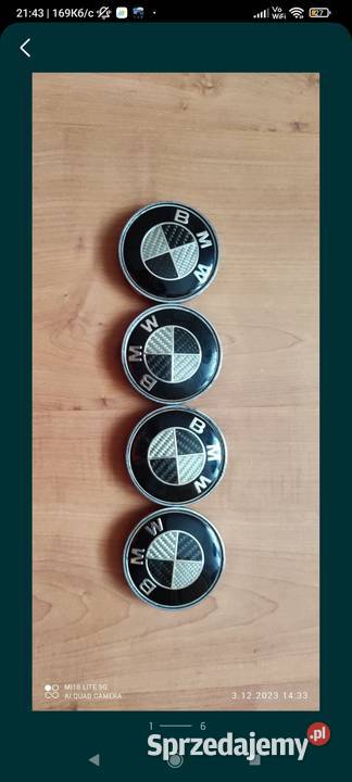BMW DEKIELKI KAPSLE 68MM 4 sztuki Dekielki Leszno