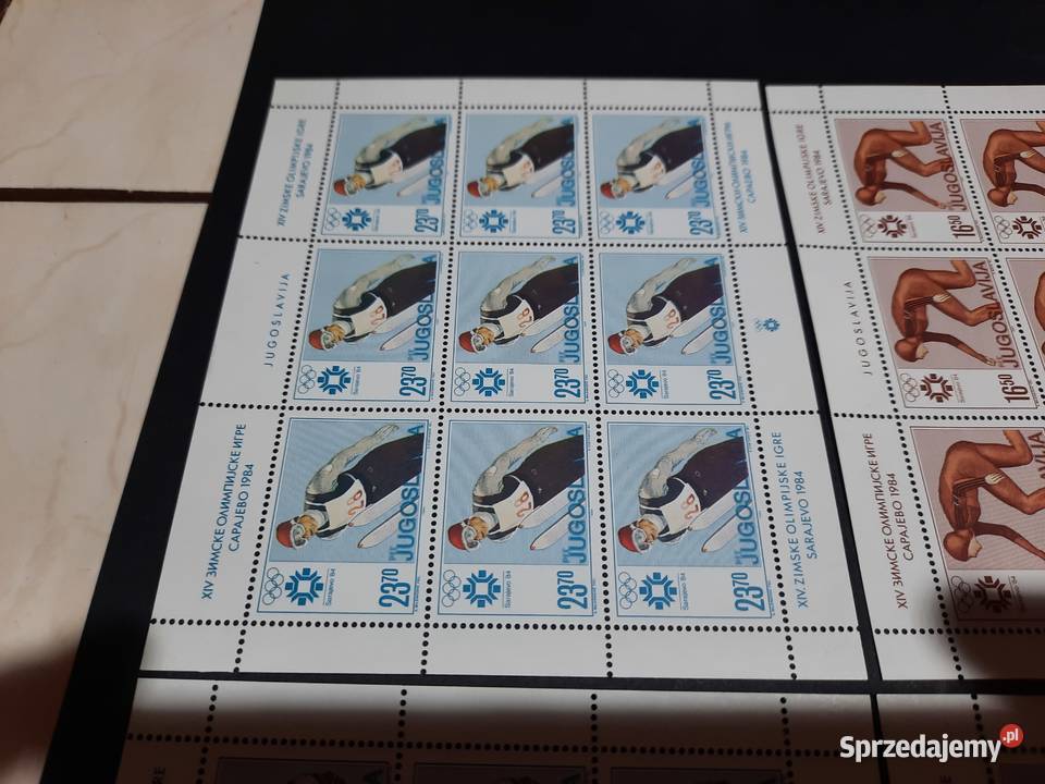 znaczki JUGOSŁAWIA 1984 Olimpiada Sarajewo 8 Warszawa