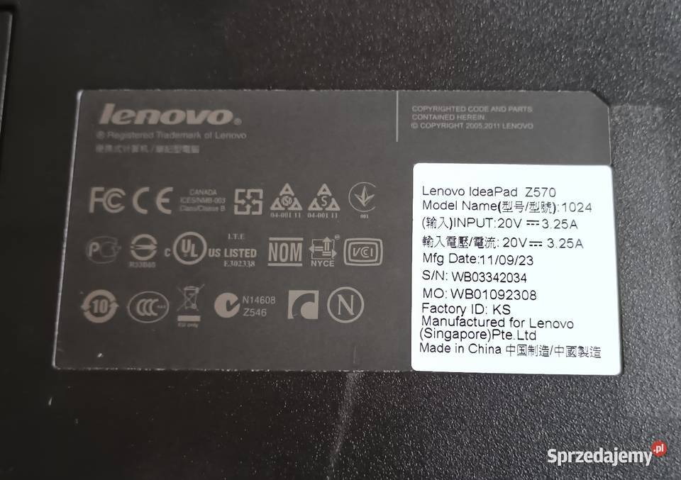 Komputer laptop Lenovo Wągrowiec sprzedam
