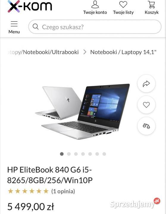 HP Elitebook i58x390GHZ 8GB 256GB 141 Bang Kołobrzeg