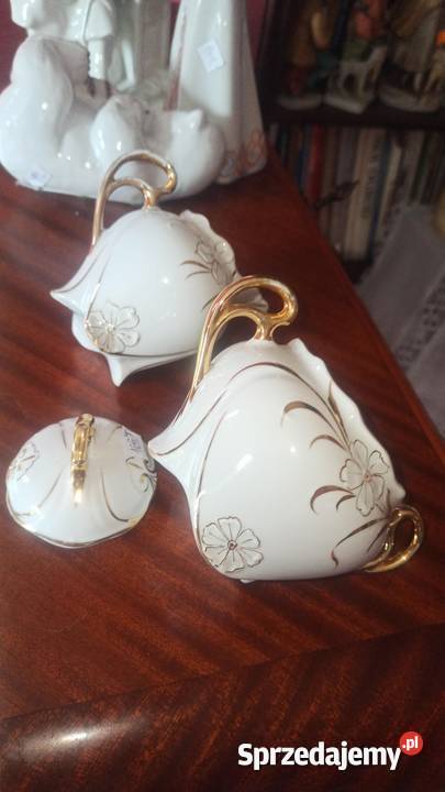 Secesja Cukiernica i mlecznik Bez sygnatury Porcelana i szkło pomorskie Gdańsk