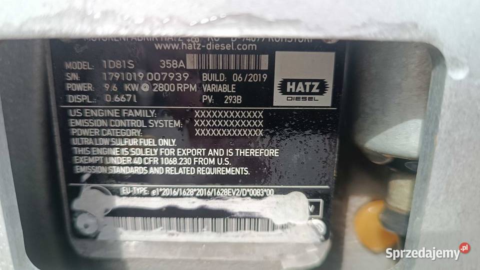 Zagęszczarka WACKER NEUSON DPU 6555 He 480 19r dolnośląskie Sułów