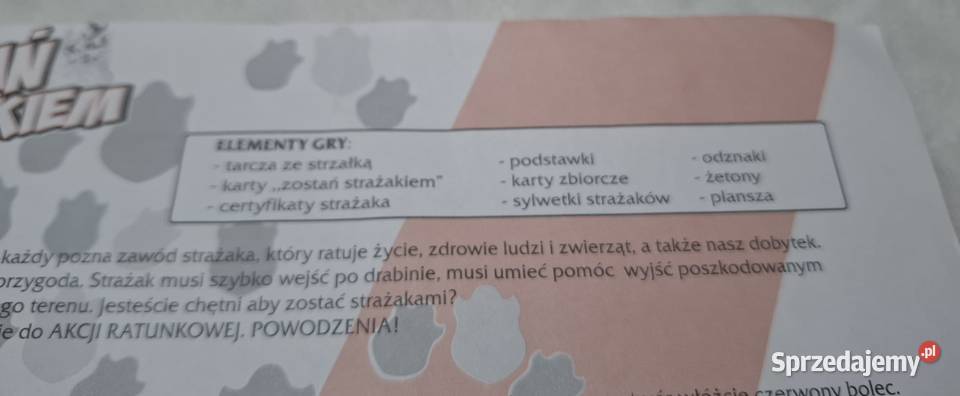 Zostań Strażakiem gra planszowa FAN Zabawka Czeladź sprzedam